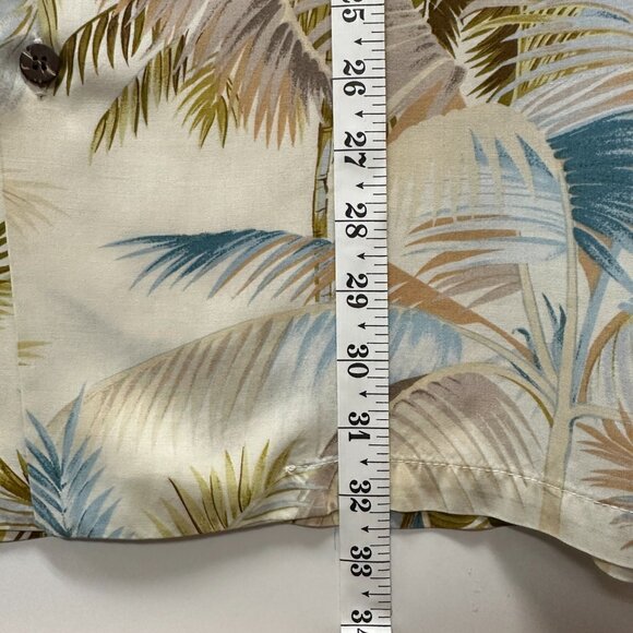 Bishop St. Rayon Hawaiian Shirt M Palm Frond Tropical Print - Picture 6 of 7